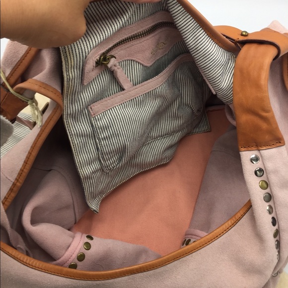 Old Trend Modern Vintage Rose Tan Suede Large Bag - Picture 3 of 15